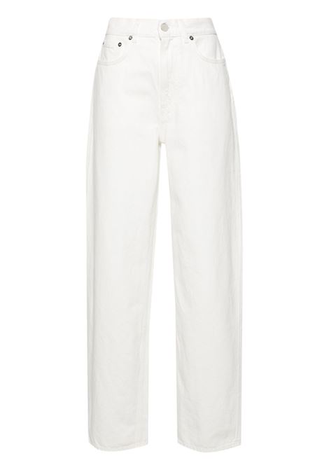 Jeans Samur a gamba ampia in bianco - LOULOU STUDIO donna